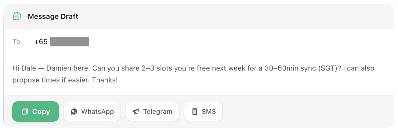 Send Message from Chat